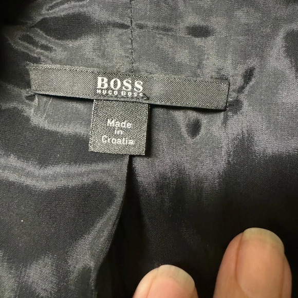Hugo Boss Wool Blend Blazer Suit Jacket 2 Button Office Career Luxe Size 8 - Picture 9 of 11